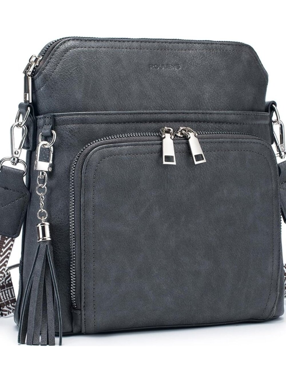 Crossbody Purse for Women Vegan Leather Medium Crossbody Wallet Bag for Travel W